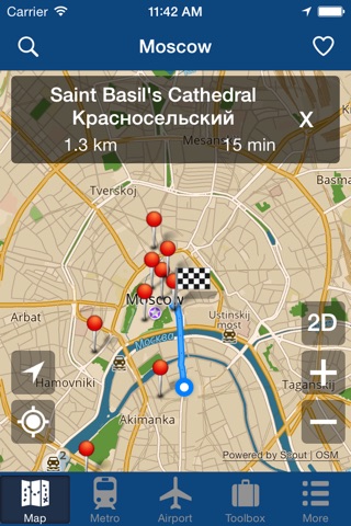 Moscow Offline Map - City Metro Airport screenshot 2
