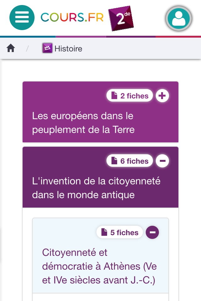 Cours.fr 2nde screenshot 2