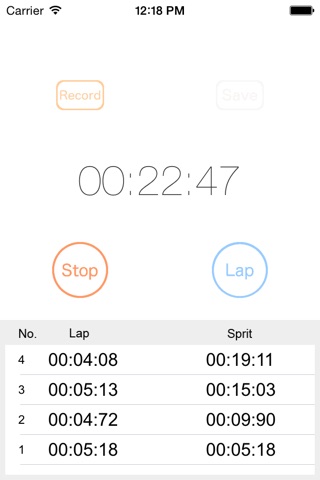 記録を残せる！ストップウォッチ screenshot 2
