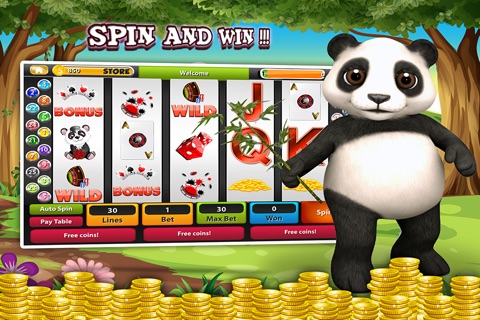 'A Wild Panda Vegas Slots Jackpot Casino 3D : Free Dark Seas Gambling Game screenshot 2