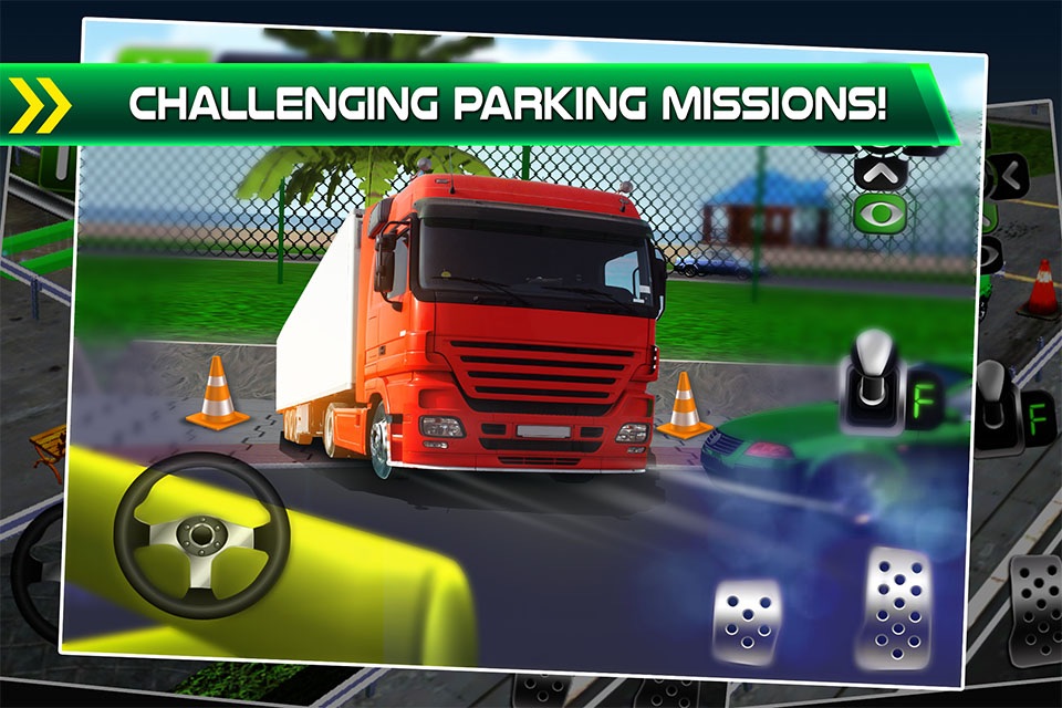 3D Truck Car Parking Simulator - School Bus Driving Test Games! screenshot 2