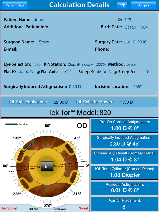 Tek-Tor™ Toric Calculator by TEKIA, Inc.(圖2)-速報App