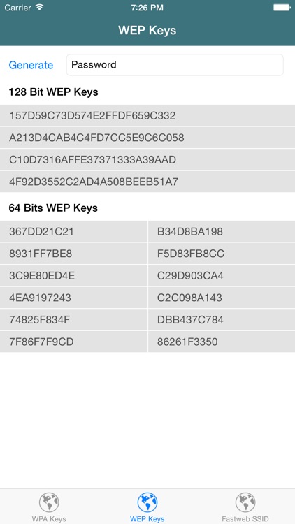 WPA/WEP KeyGen - Fastweb SSID Security