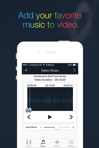 Music To Videos - Add Background Music to Video Clips and Share to Instagram screenshot 2