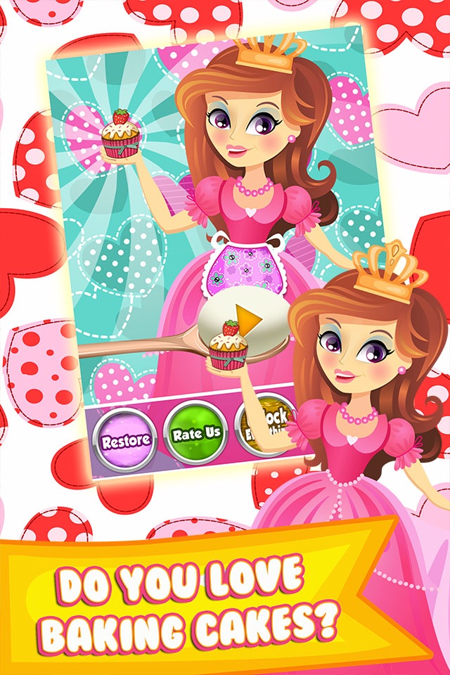 Princess Cake Maker Salon - Make Dessert Food Games for Kids! screenshot 2