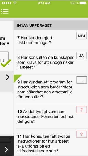 Checklistor om arbetsmiljö(圖3)-速報App