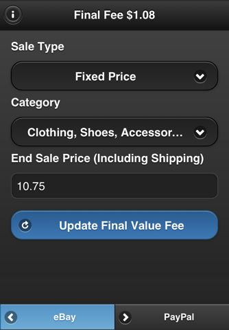 Fee Calculator - for eBay and PayPal screenshot 3