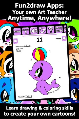 Fun2draw™ Animals Lv1 - Learn to Draw Art for Kids - Cute Cartoon Easy Animals & Pets screenshot 4