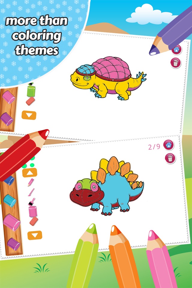 Dino Coloring Book Drawing for Kid Games screenshot 3