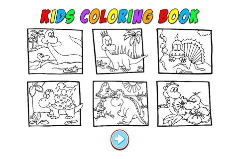 Kids Coloring Book - Cute Dinosaurs Park Learning for Fun screenshot 2