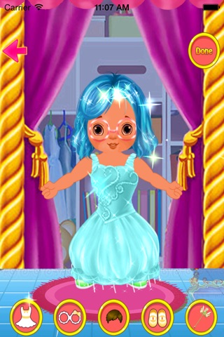 my baby princess care - newborn salon games for little girl kids screenshot 3