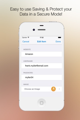 Safer - Password Manger & Secure Data Account con supporto TouchID screenshot 4