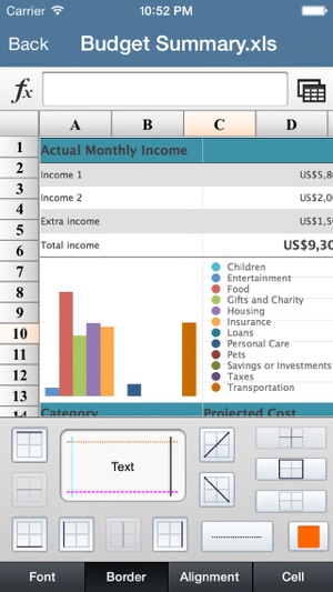 Spreadsheets - For Excel Format