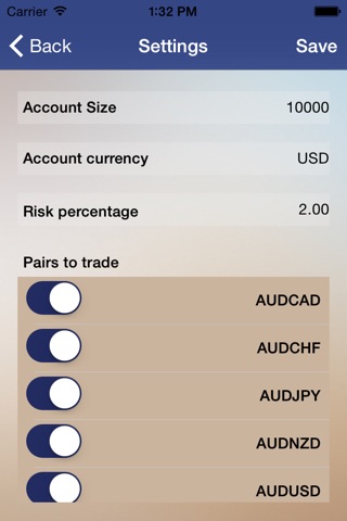 FX Trade Sizer - Forex trading position size and pip value calculator for the day trader screenshot 3