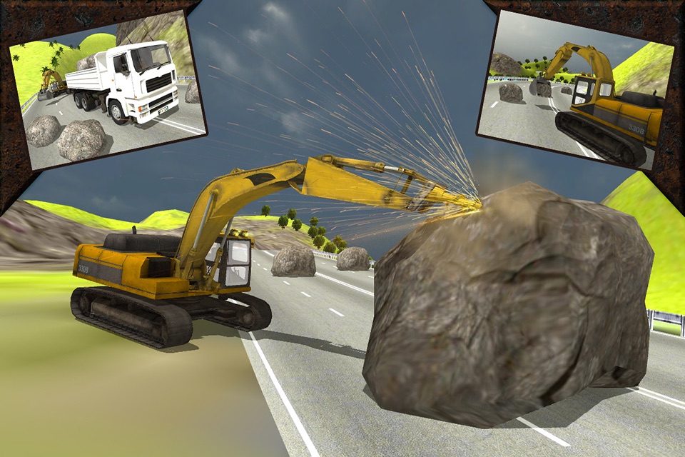 Real Hill Dump Truck & Excavator Crane Simulator screenshot 3