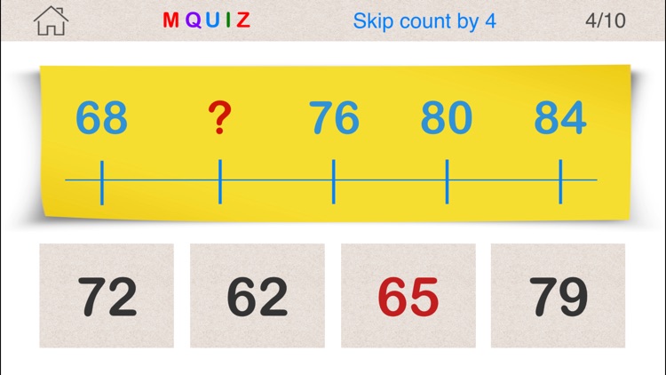 MQuiz Skip Counting - Number Sequence Math Quiz