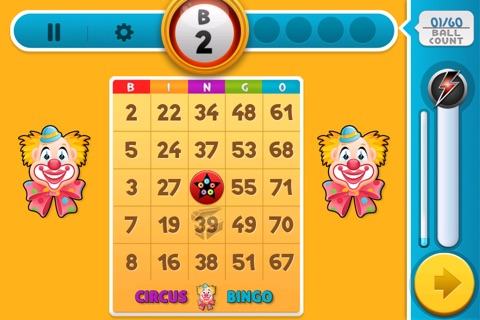 `` A High Flying Circus Bingo - Daub Free Blackout Cards For Instant Jackpot screenshot 3