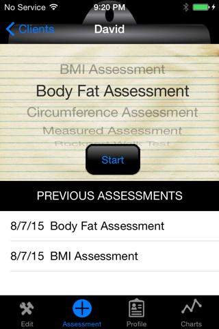 Fitness Assessments screenshot 2