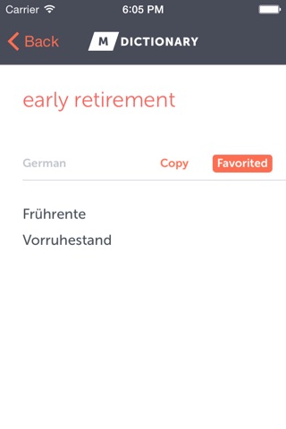 MDictionary – English-German Dictionary of business and finance terms, with categories screenshot 3