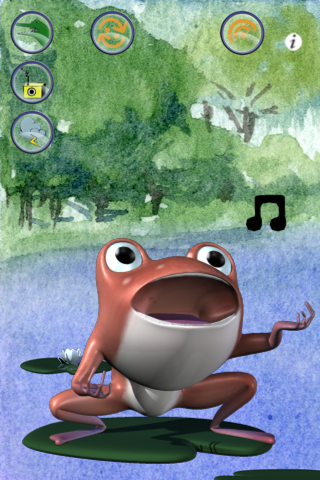 Talking Frog 3D: Funny Baby Cartoon Green Virtual Friend screenshot 3