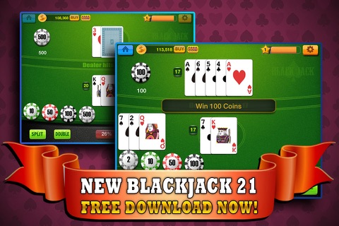 US Blackjack 21 - Train Your Casino Game and Blackjack Skill for FREE ! screenshot 4