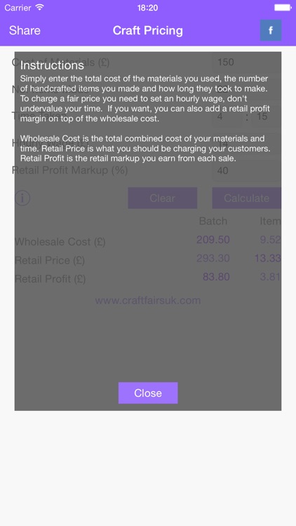 Craft Pricing Calculator screenshot-3