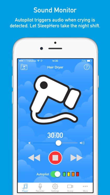 SleepHero: Baby Sleep App with White Noise Sound Machine and Voice Recorder