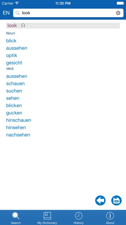 German <> English Dictionary + Vocabulary trainer