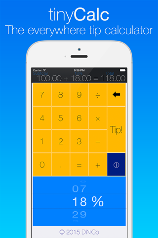 tinyCalc FREE - Tip Calculator screenshot 3