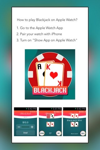 Blackjack for Apple Watch screenshot 3