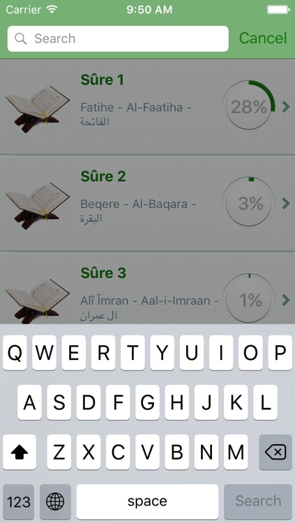 Quran Audio mp3 in Arabic and in Kurdish - Qur'ana bi Kurdî û Erebî screenshot-3