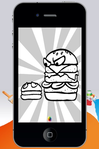 Coloring Book Funny Food screenshot 3