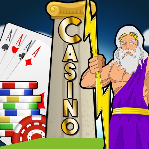 Gold Casino Of Greek Gods with Bingo Ball, Roulette Wheel and More!