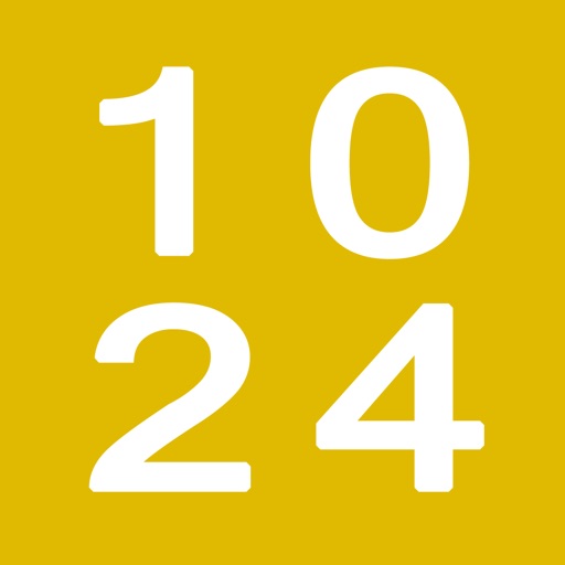 game 1024 number puzzle HD - swipe tiles to make plus icon