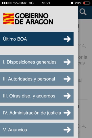 Boletín Oficial de Aragón-BOA screenshot 2