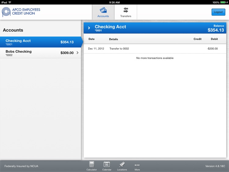 APCO Employees CU for iPad