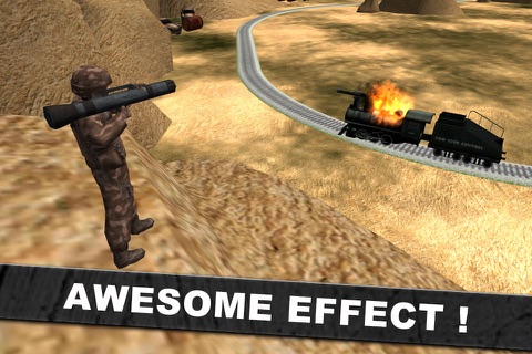 Army Train Gunship Simulator 3d screenshot 2