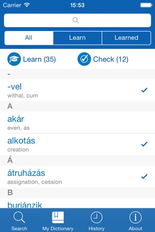 Hungarian <> English Dictionary + Vocabulary trainer screenshot 3