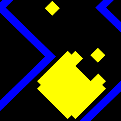 Dac Ziggy Dash in a dark retro style 8bit pixel art world