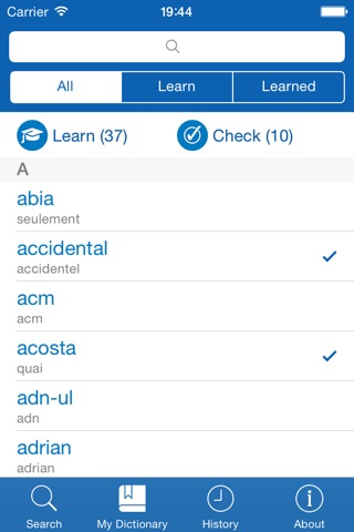 Romanian <> French Dictionary + Vocabulary trainer screenshot 3