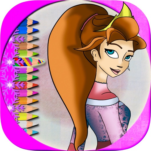 Drawings to paint princesses – magic brush icon