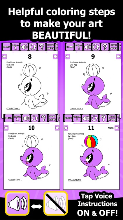 Fun2draw™ Animals Lv1 - Learn to Draw Art for Kids - Cute Cartoon Easy Animals & Pets