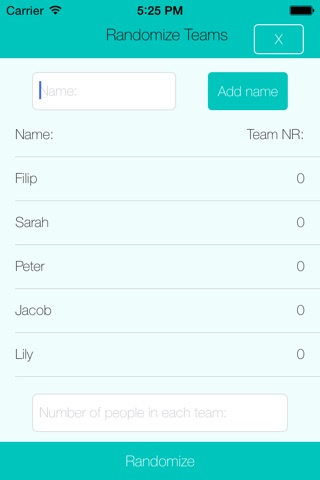 Randomize Teams screenshot 2