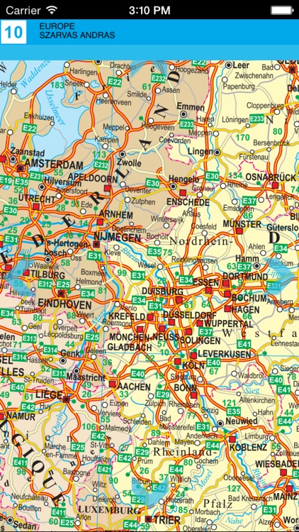 Europe. Political and road map.