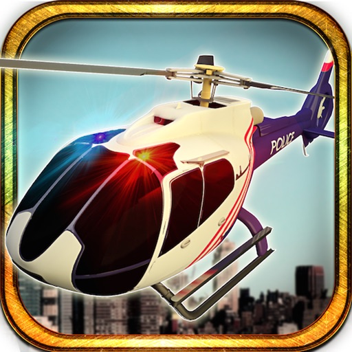 911 City Police Helicopter 3D - Fly a Police emergency rescue gunship helicopter over urban land