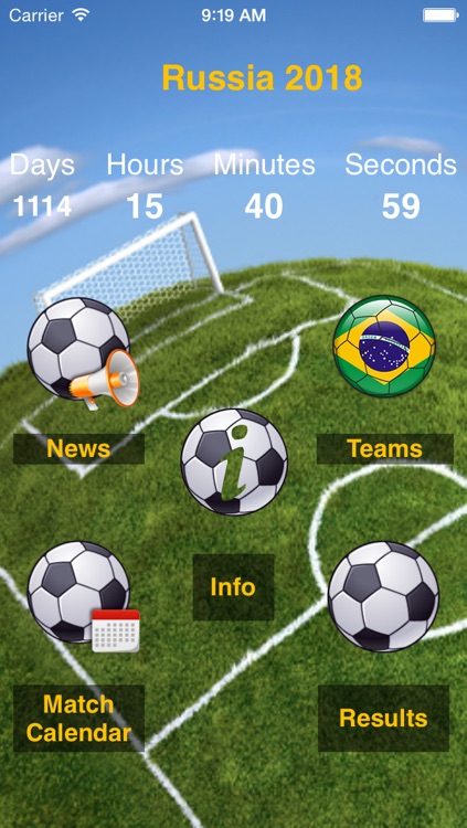World Football Calendar 2014: the free fan app for Brazil
