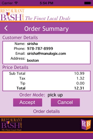 Restaurant Bash Orders screenshot 4