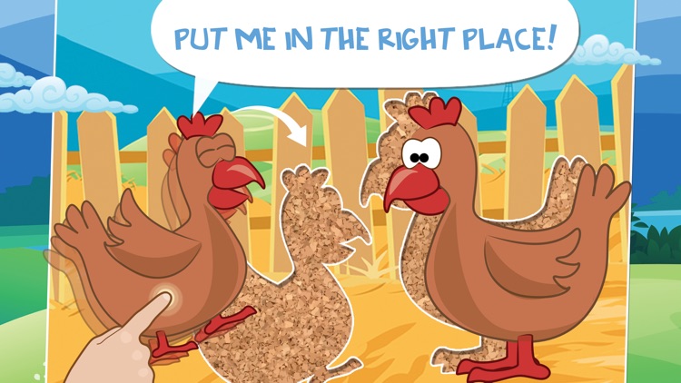 Petting farmland fun drag n drop jigsaw puzzle with lovable farm animals and matching in the barnyard screenshot-0