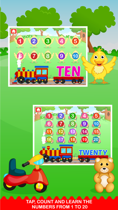Babli The Numbers Train Free - Tap, Explore and Learn counting from 1 to 20