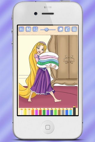 Rapunzel. Paint and color the princess with your finger - Premium screenshot 2